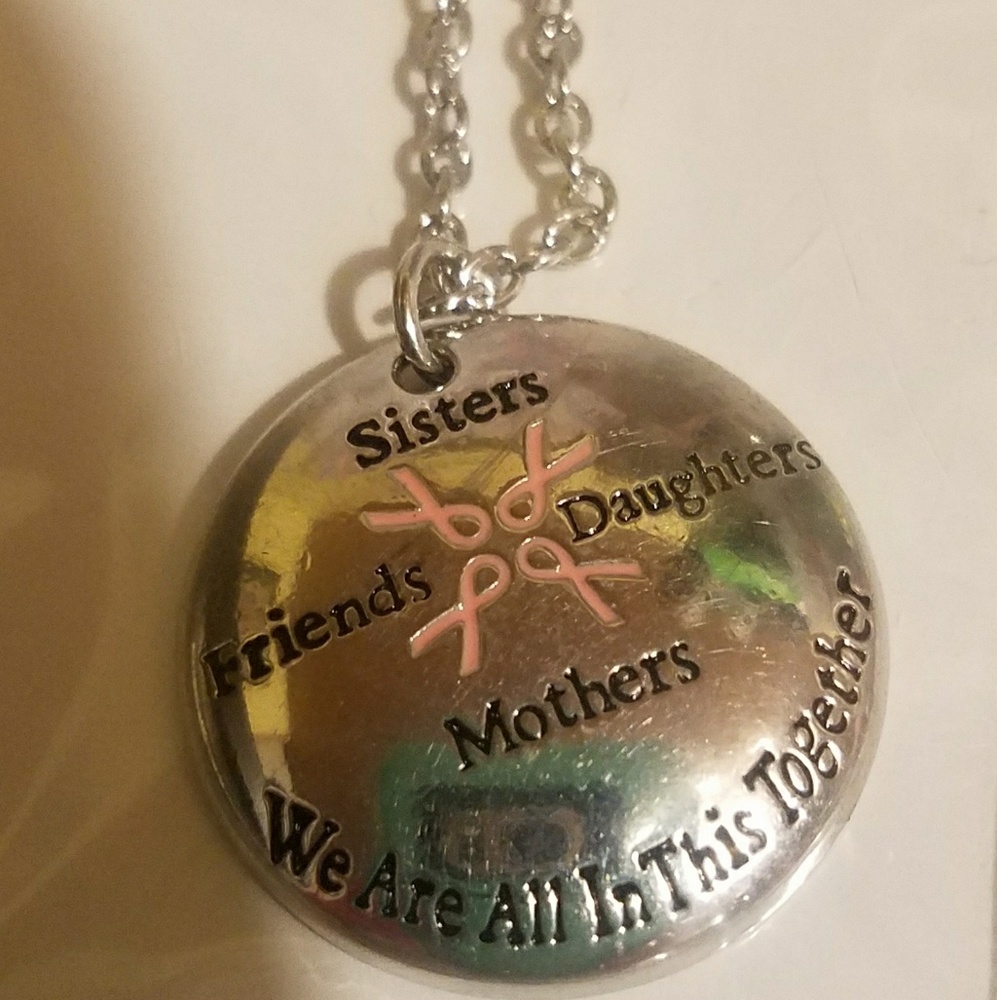 Breast cancer support necklace mom sister daughter